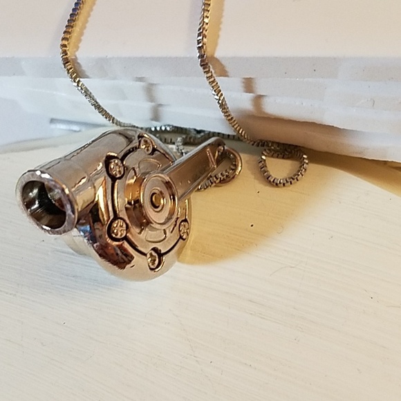 Carburetor Turbo Necklace 18" chain Silver Tone - Picture 2 of 4